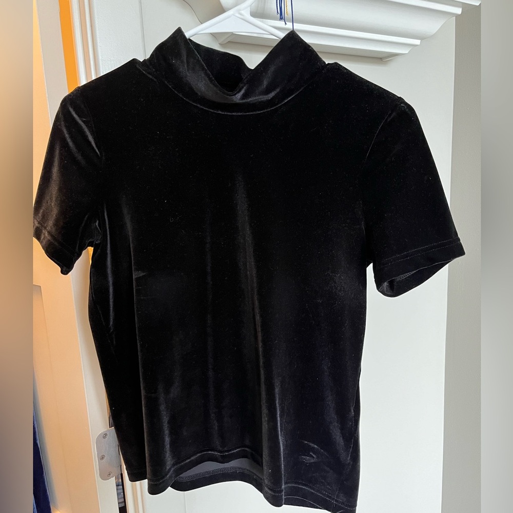 Madewell Velvet Mockneck Crop